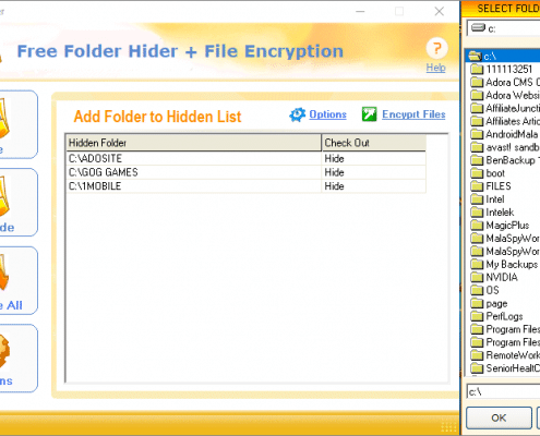 Free Folder Hider + File Encryption 21 Free Folder Hider